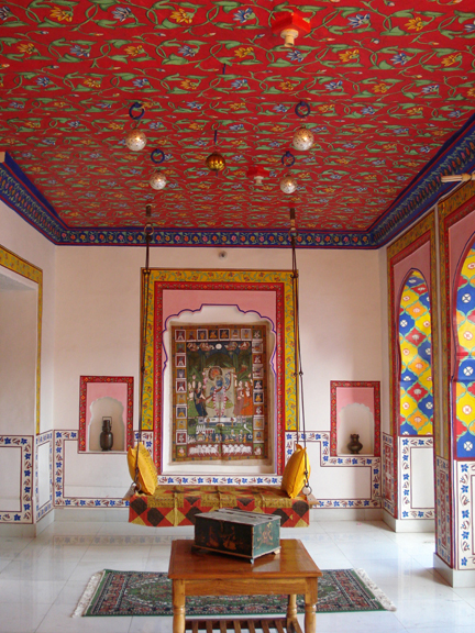 Old bundi school painting inside Haveli